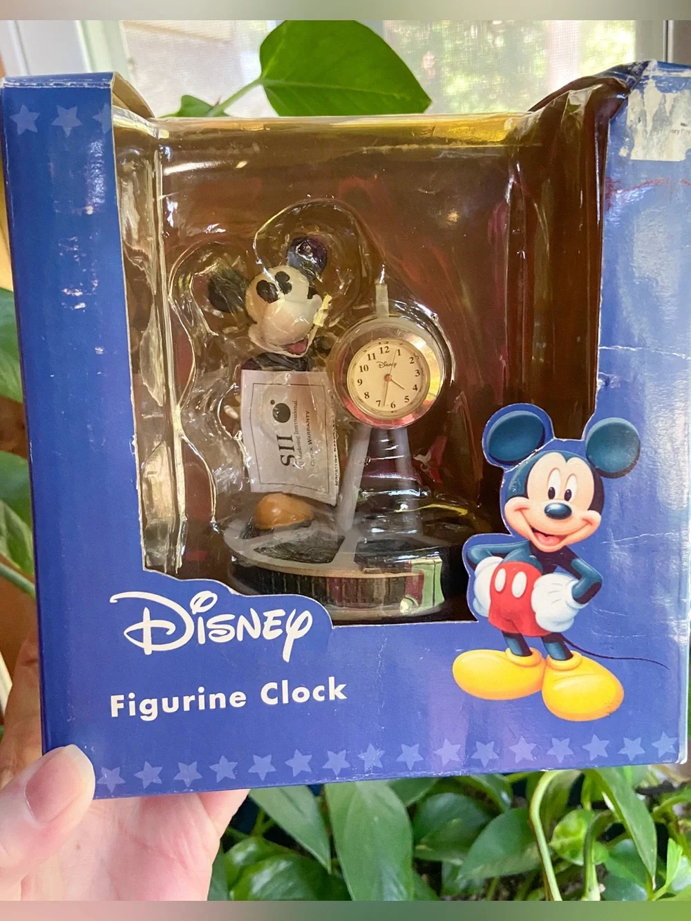 Disney Mickey Mouse Vintage Desk Clock NIB SII Marketing Rare Collectible Figure